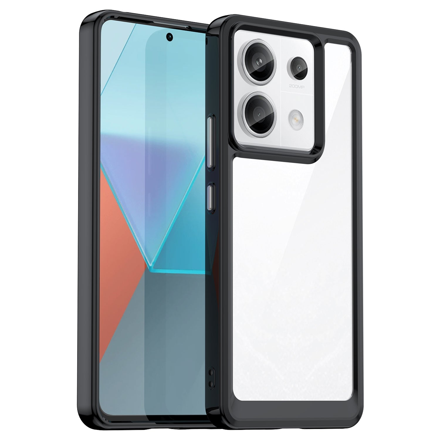 For Xiaomi Redmi Note 13 Pro 5G / Poco X6 5G Phone Case TPU+Acrylic Protective Cover - Blue For Xiaomi Redmi Note 13 Pro 5G / Poco X6 5G Phone Case TPU+Acrylic Protective Cover - Blue